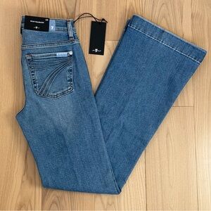 7 For All Mankind Tailorless Dojo Jeans Women's Flare Leg Trousers NWT Size 24